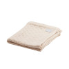 This light beige merino wool baby blanket is a beautiful and lightweight blanket, with is a gentle flowery pattern.