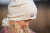 Merino wool baby and kids Double-layer warm hat 
