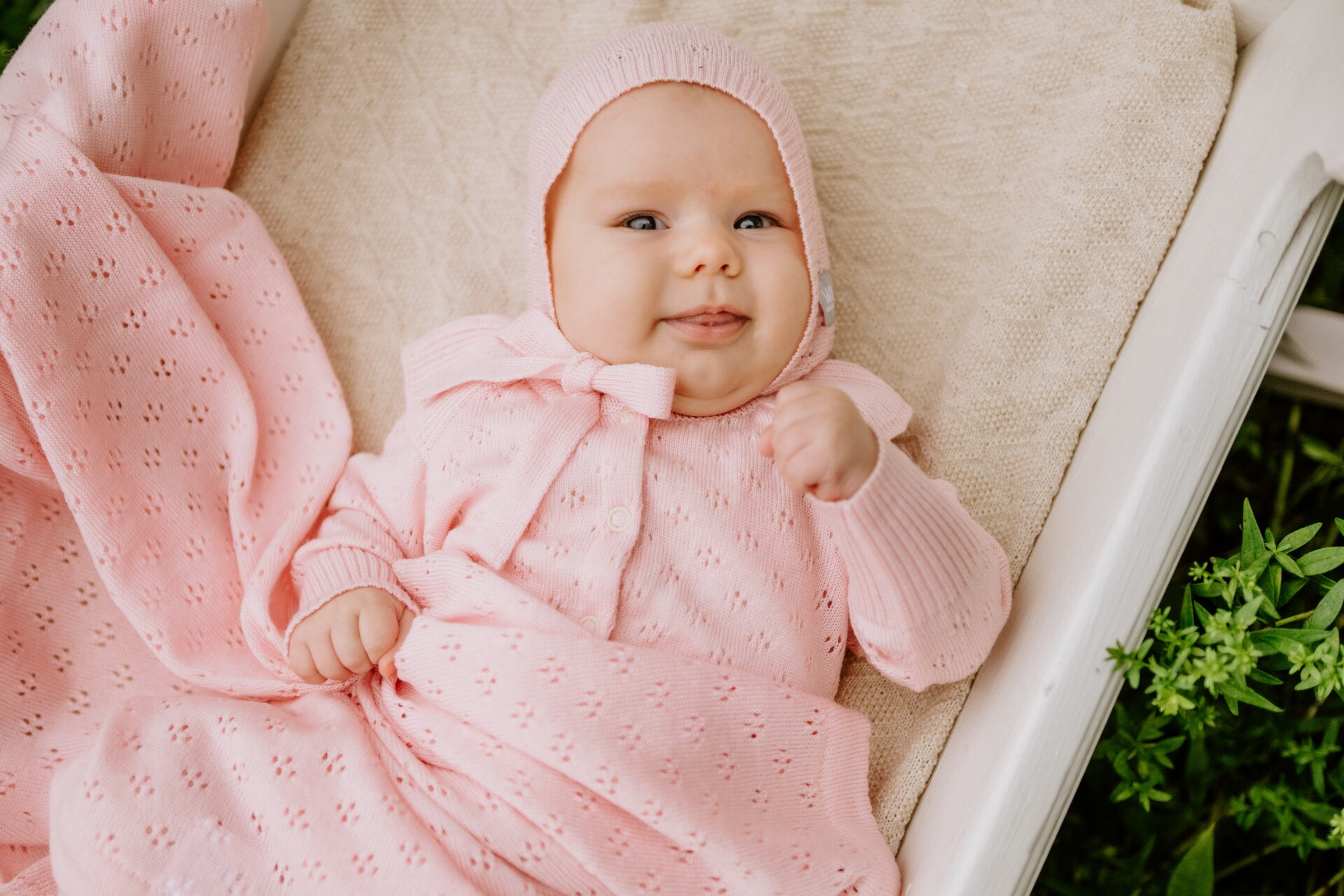 BABY GIFT SET LOVE (baby blanket & bonnet)