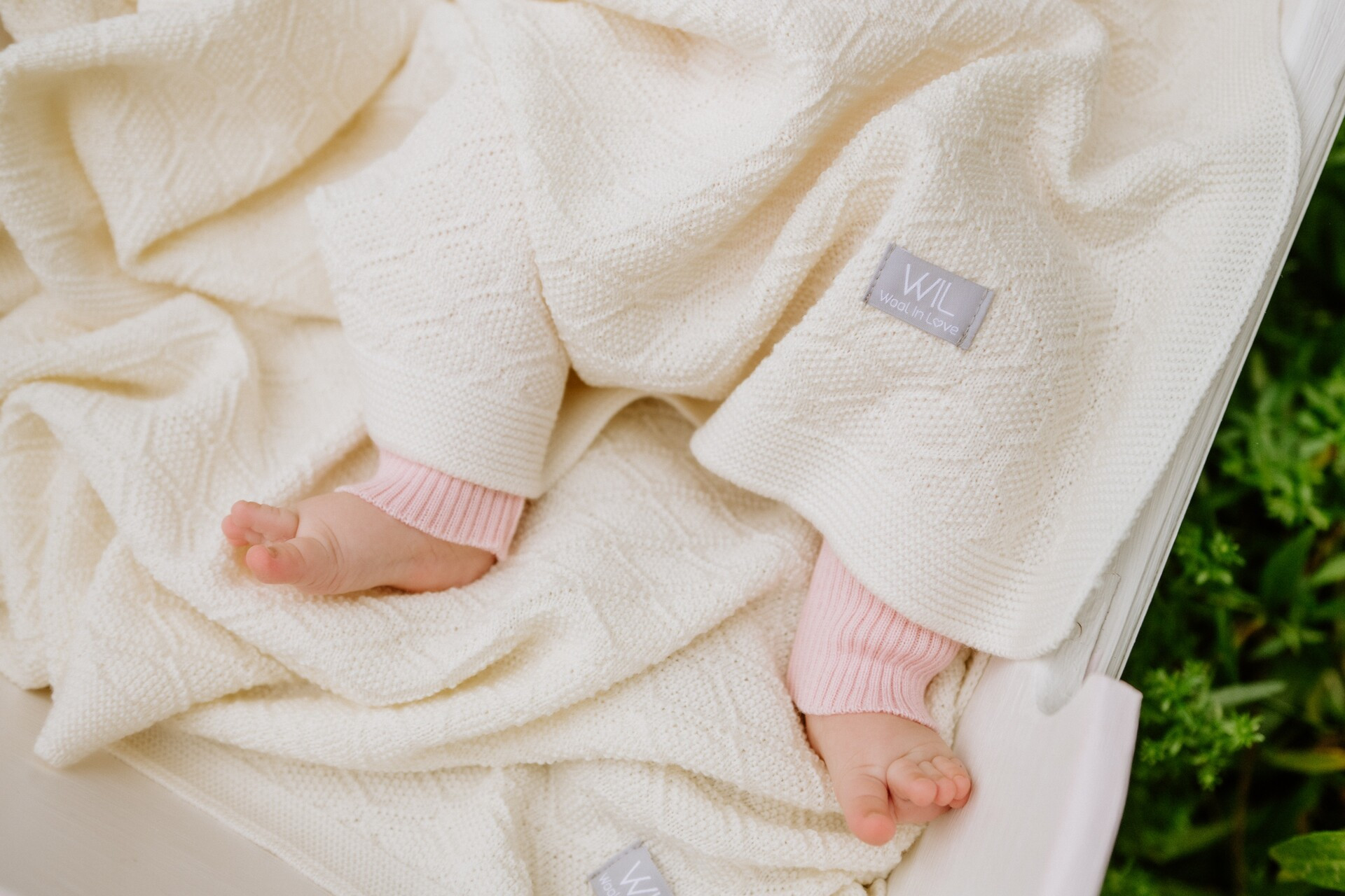 Merino Wool Baby Blanket  HAPPINESS