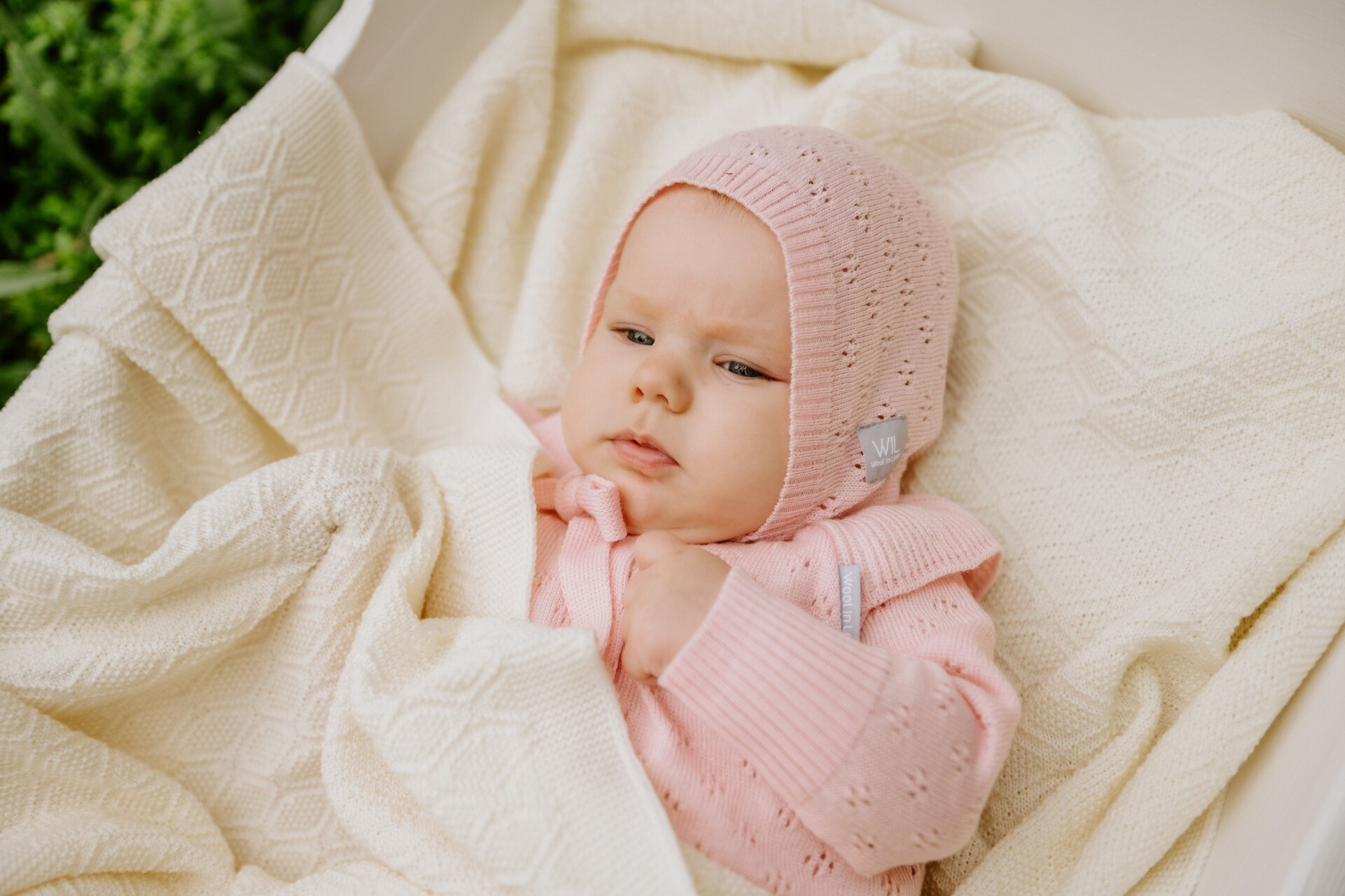 Merino Wool Baby Blanket  HAPPINESS