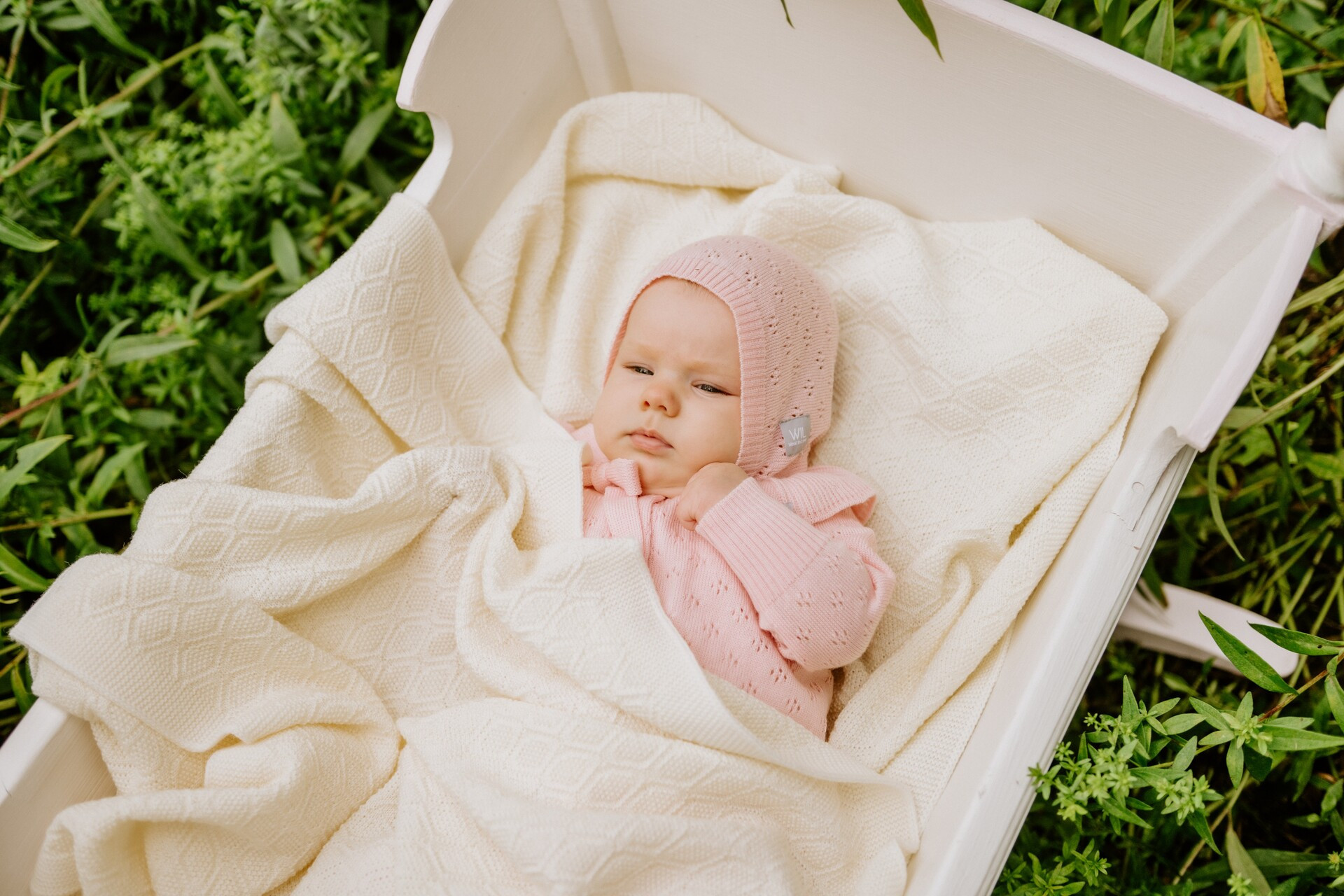 BABY GIFT SET HAPPINESS (baby blanket & bonnet)