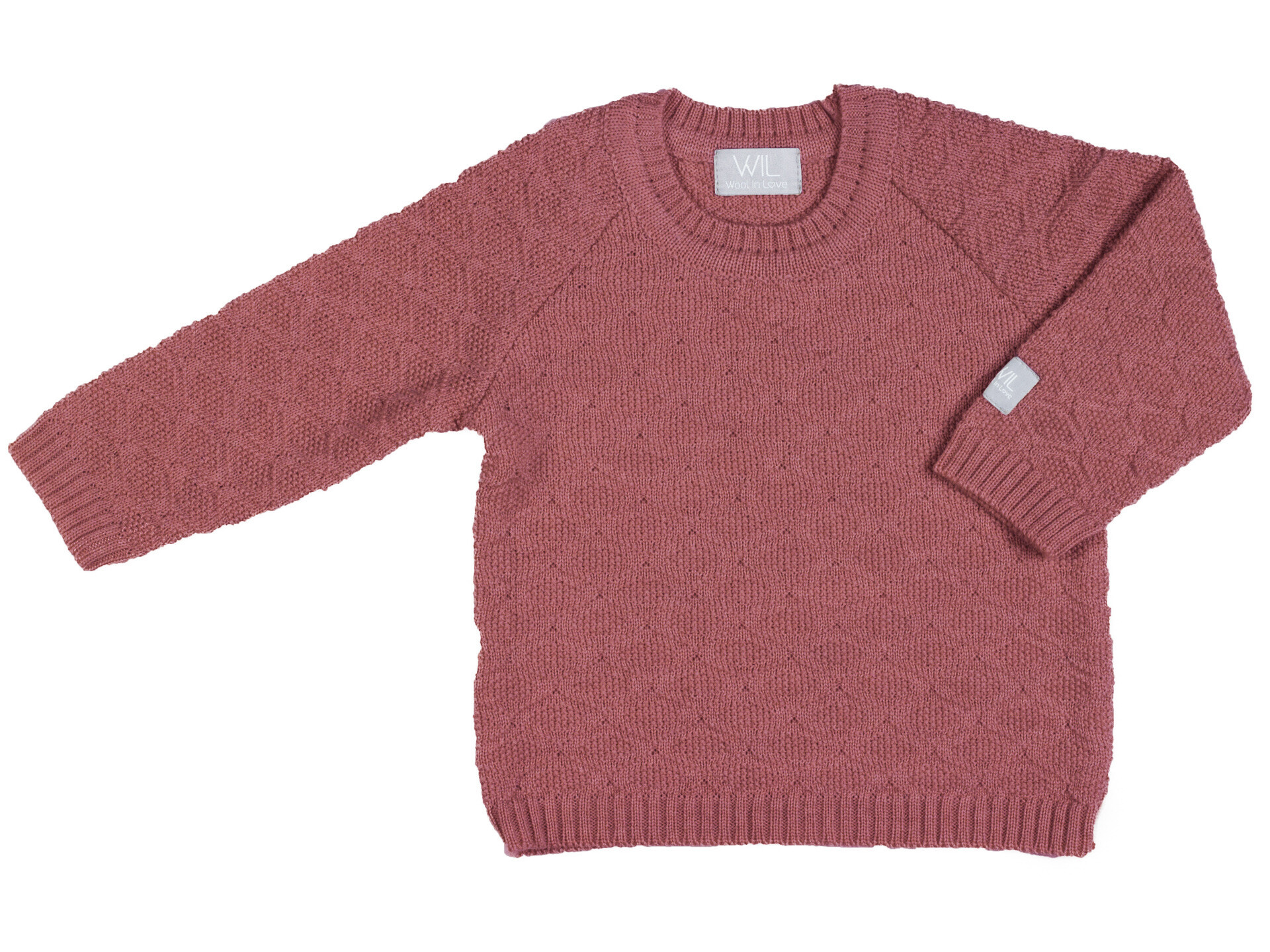 Merino sweater HAPPINESS - Plum Pink - 62
