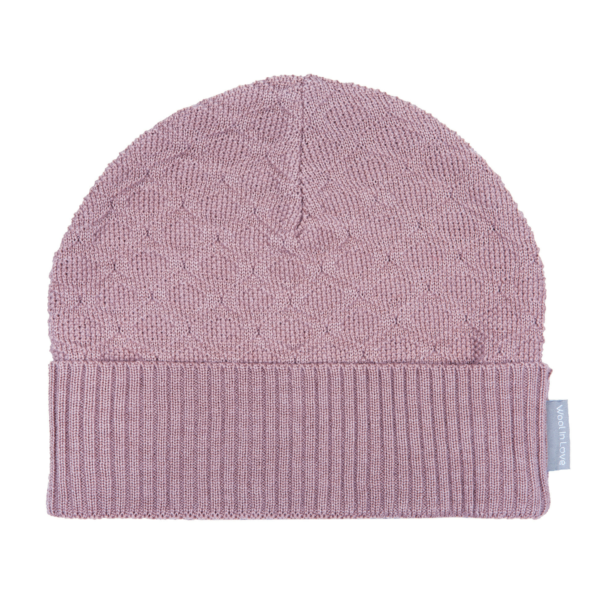 Merino double layer hat HAPPINESS - Lavender - 44/46
