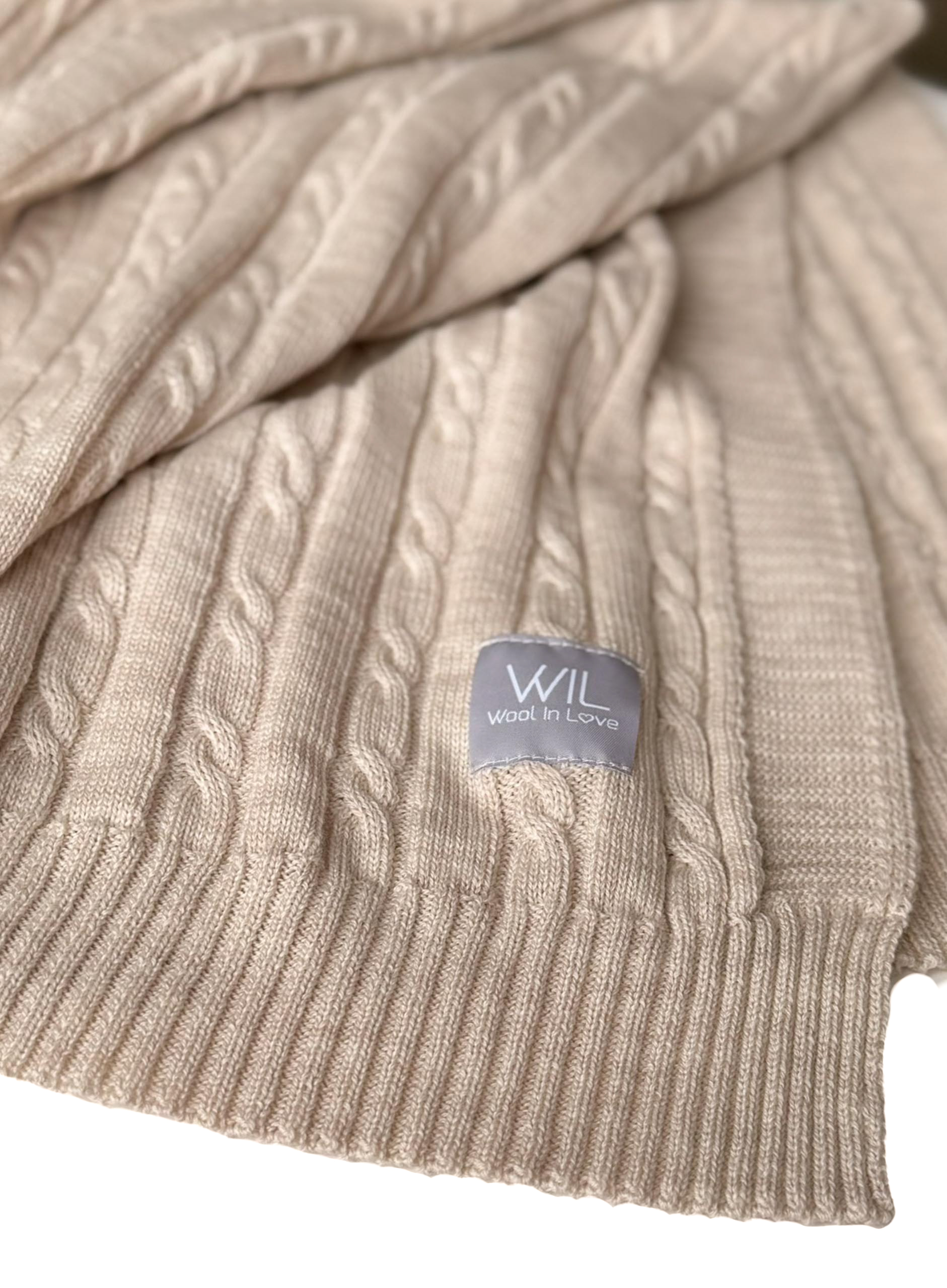 Merino wool baby blanket HOPE