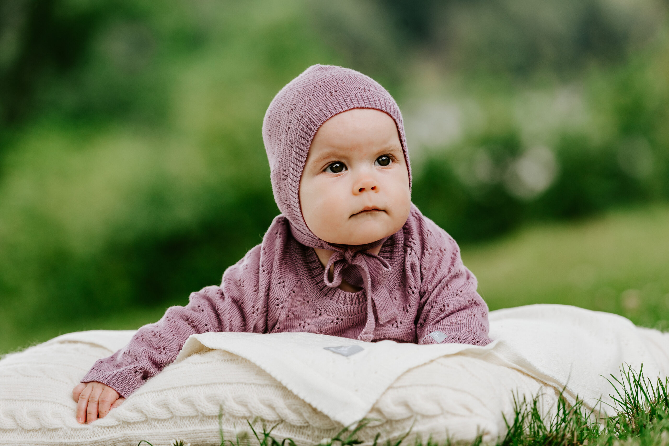 Merino Wool Baby Bonnet LOVE