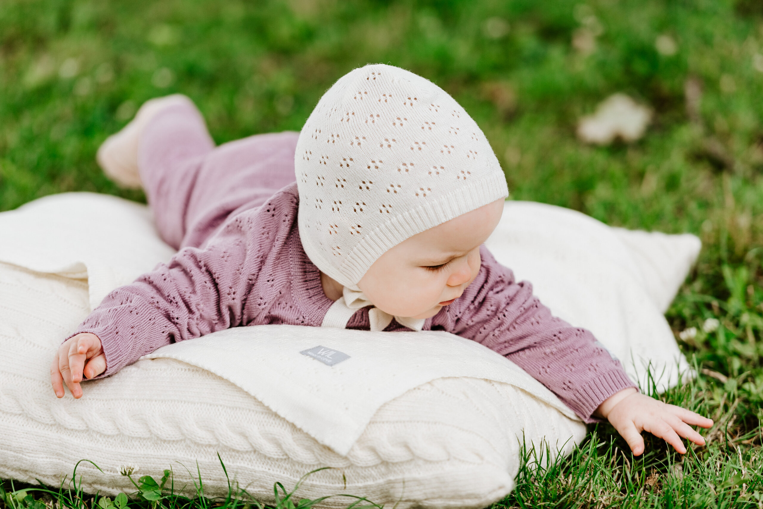 Merino Wool Baby Bonnet LOVE