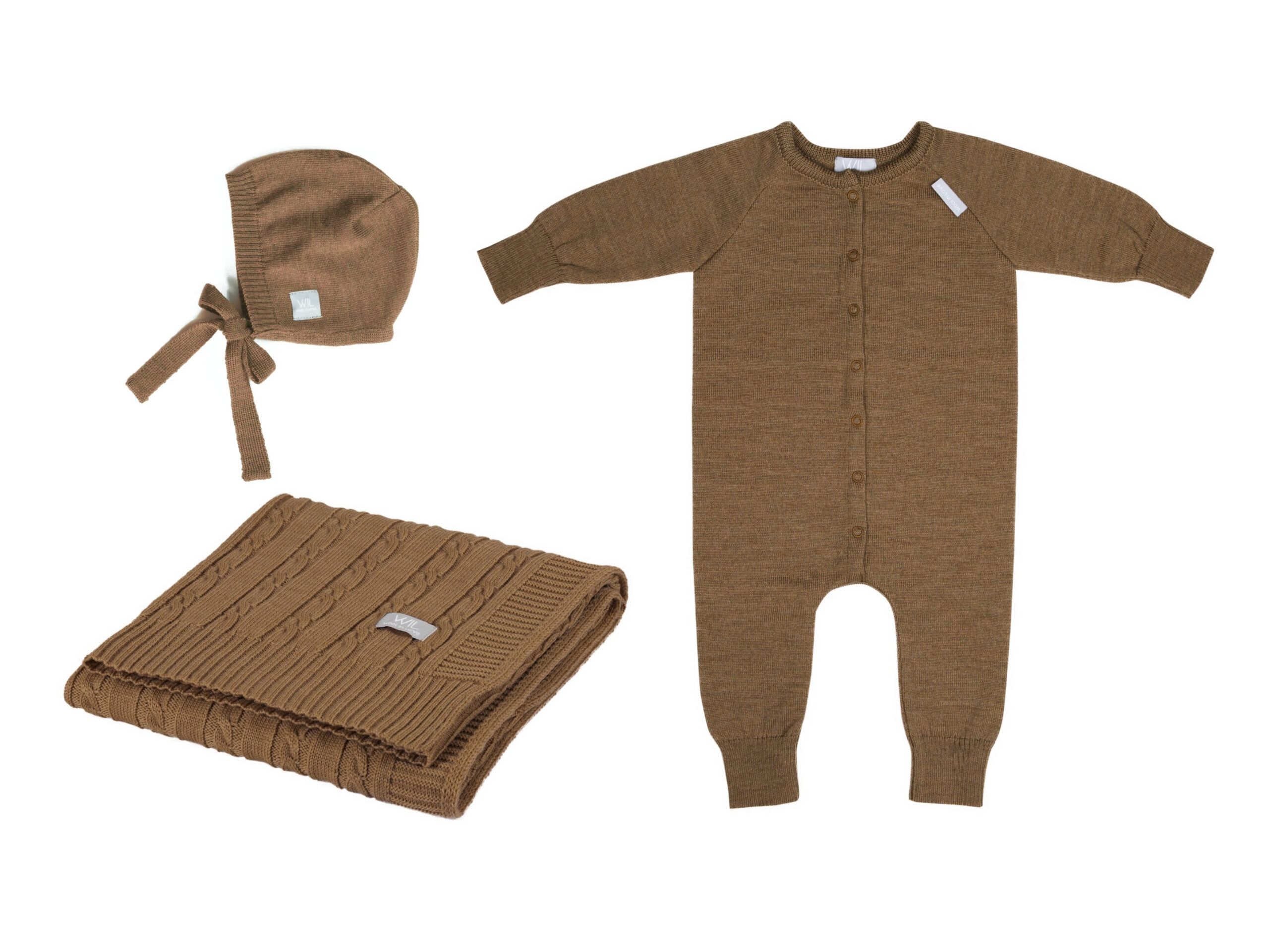 LARGE BABY GIFT SET JOY (baby blanket, onesie & bonnet)