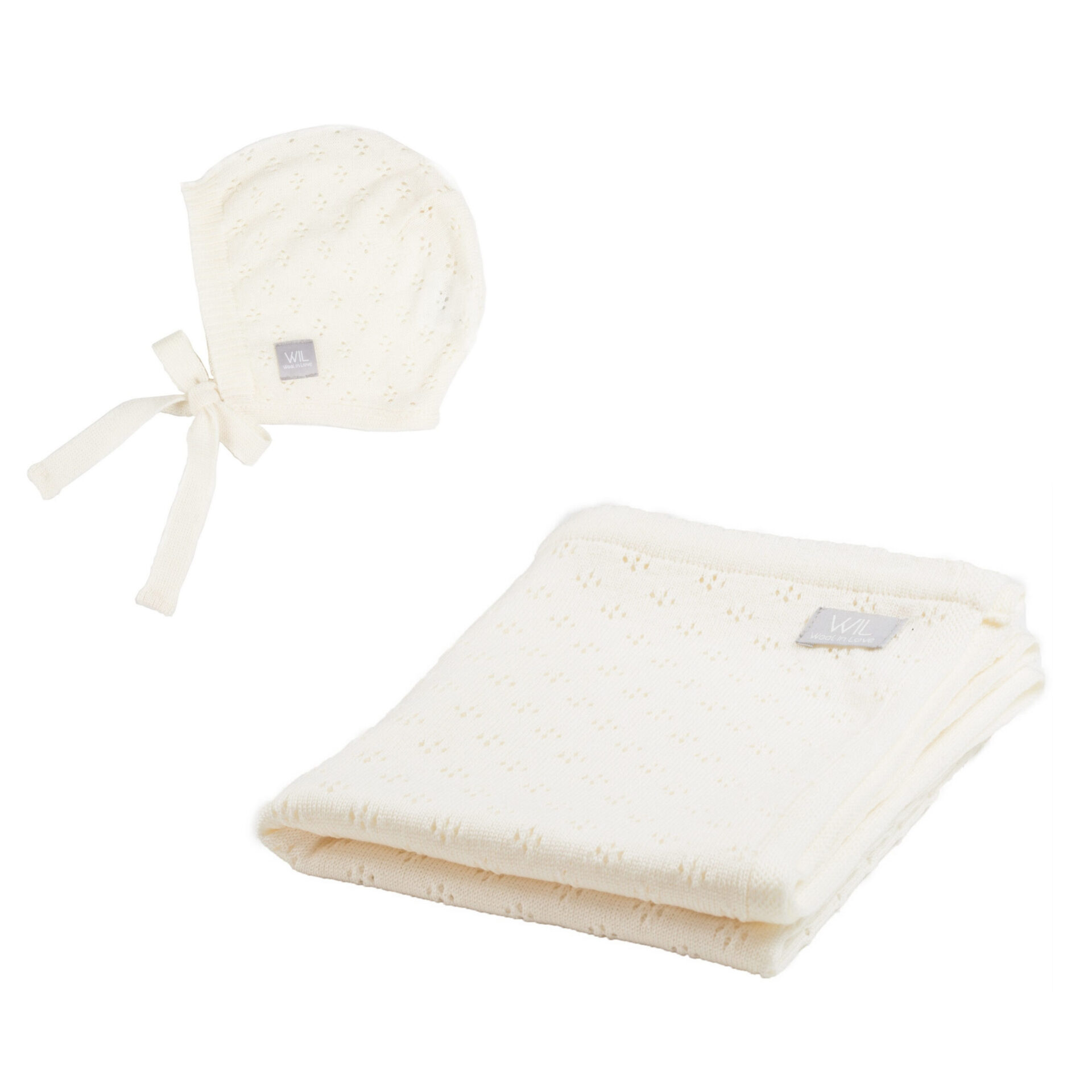 BABY GIFT SET LOVE (baby blanket & bonnet)
